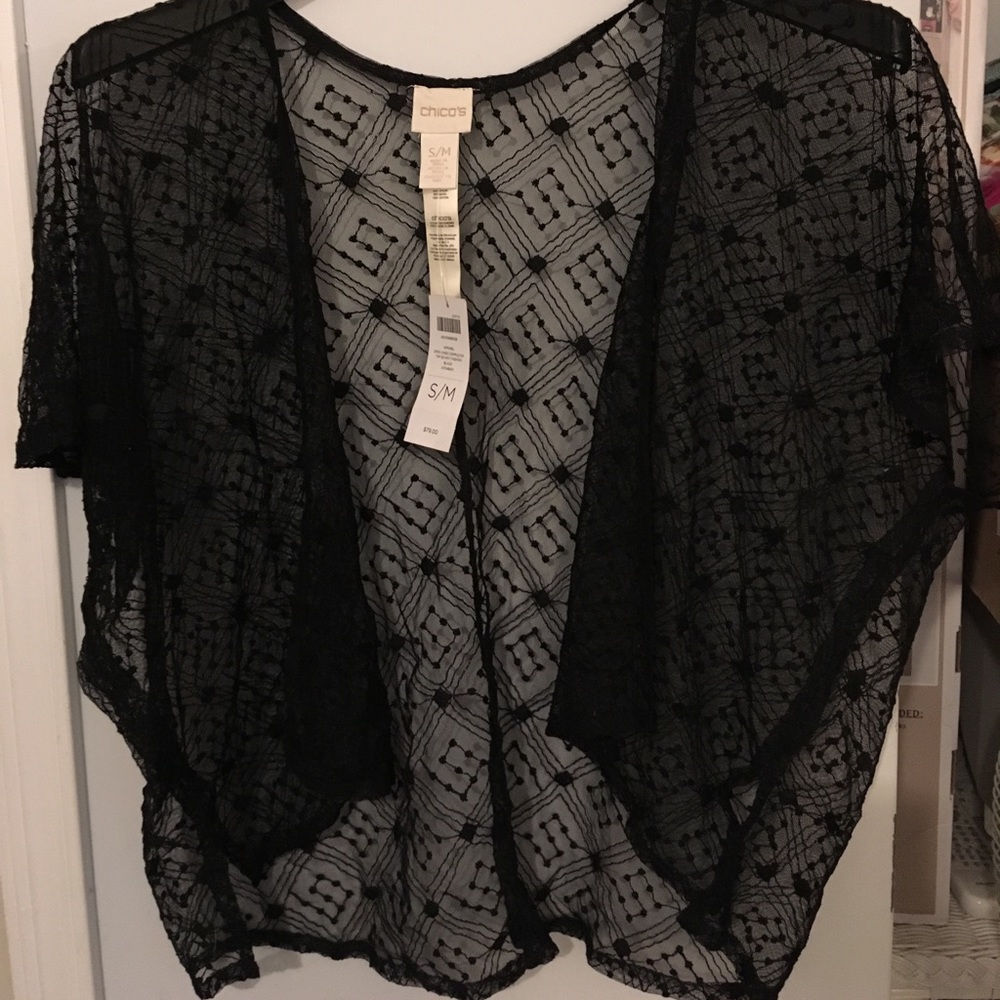 Chico’s Black open cardi S/M